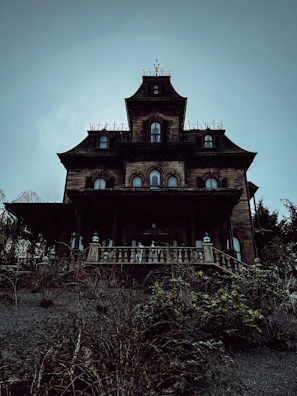 Cover of a gothic fiction novel with a shadowy Victorian mansion under a full moon.