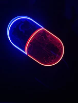 The second pillar displaying a vibrant metallic cyan interconnected network pulsing gently inside.