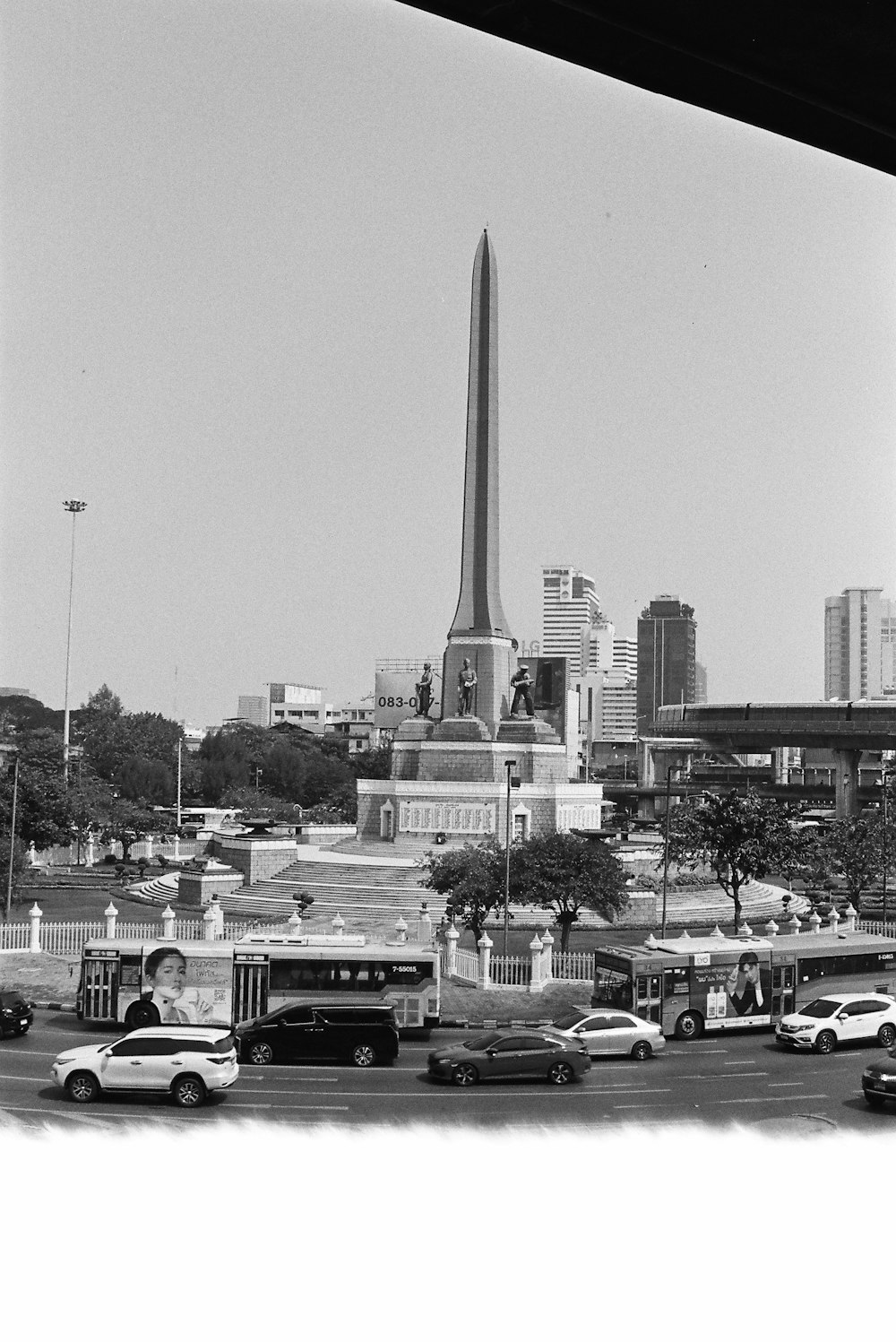 a black and white photo of a city