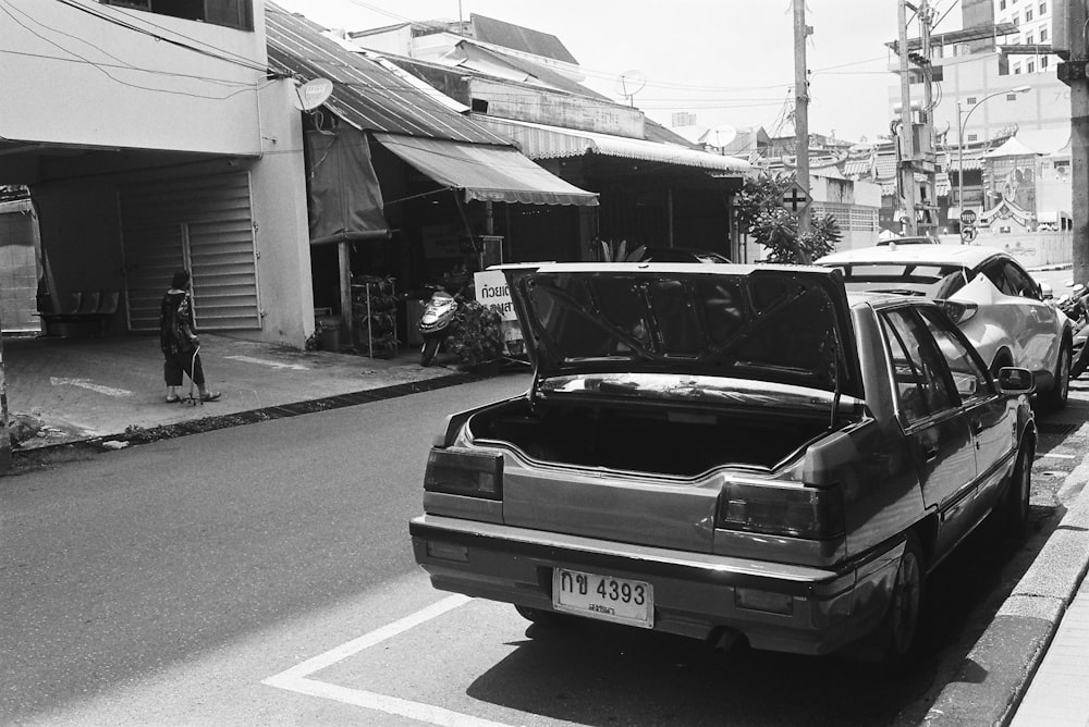 a car parked on the side of the road