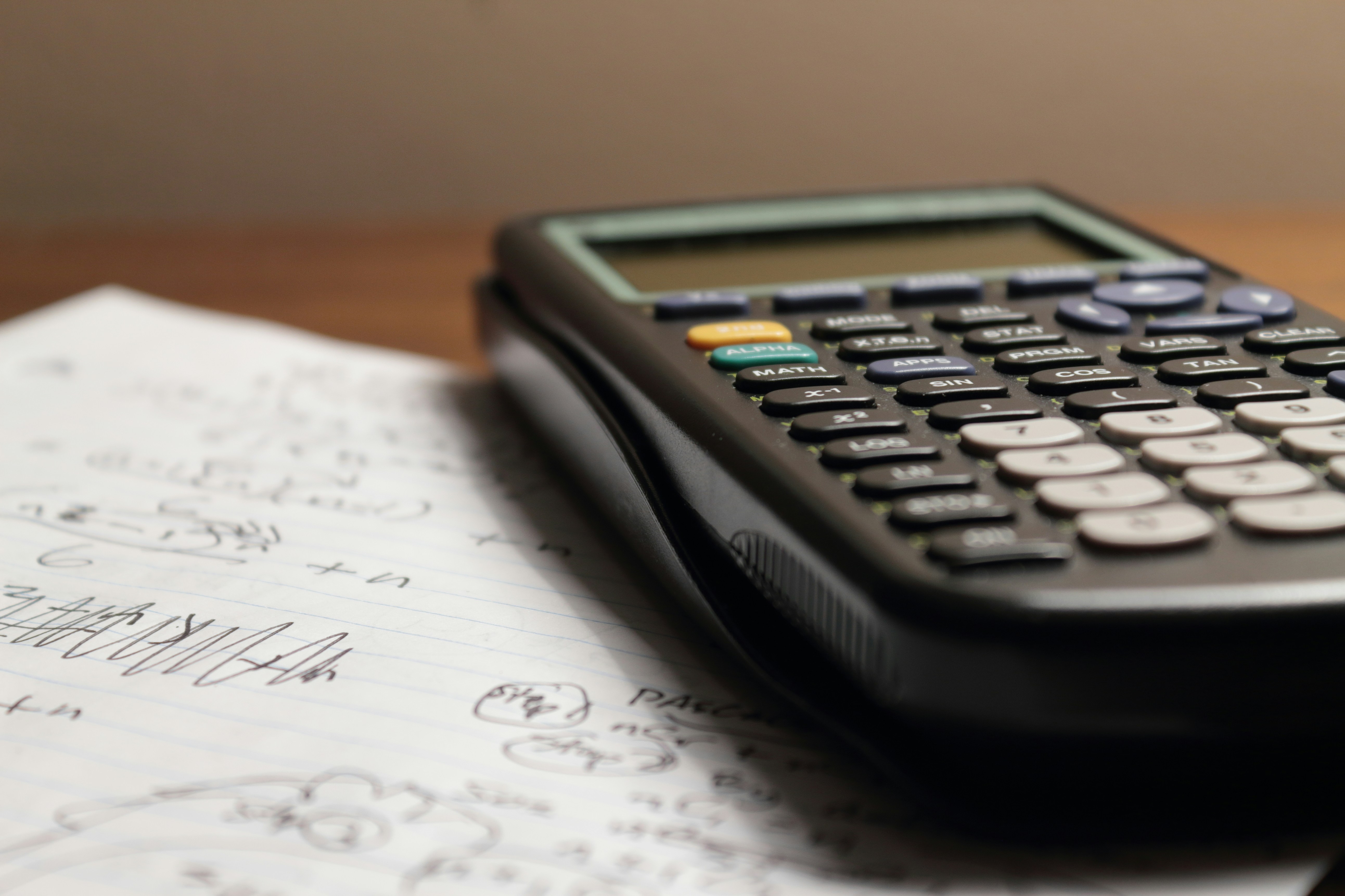 Just a little pic of a calculator and some paper.