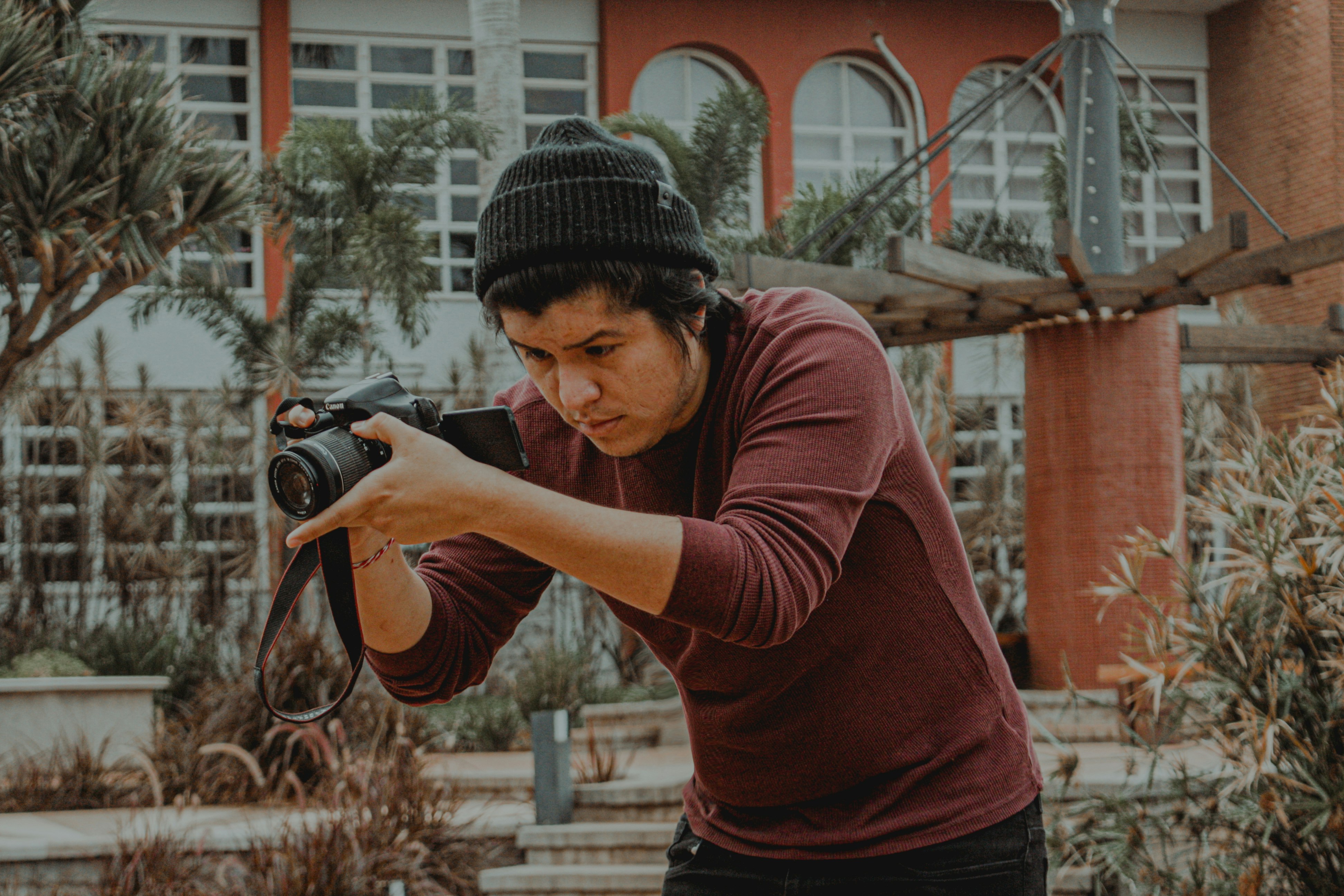 a man taking a picture with a camera