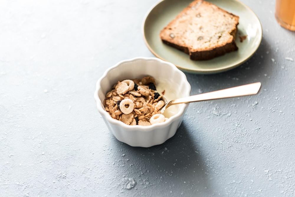 a bowl of food on a table