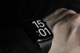a close up of a person's wrist with an apple watch