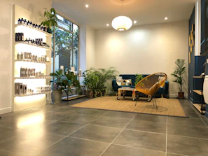 Modern home accessories arranged in a bright, minimalist living space.