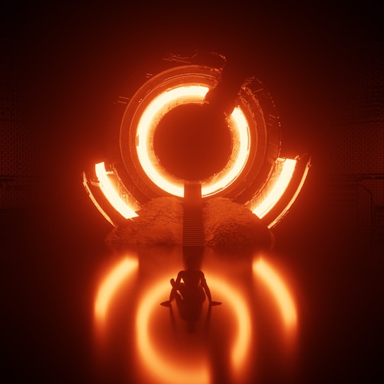 A sleek, futuristic nuclear fusion reactor glowing softly in a darkened lab environment.