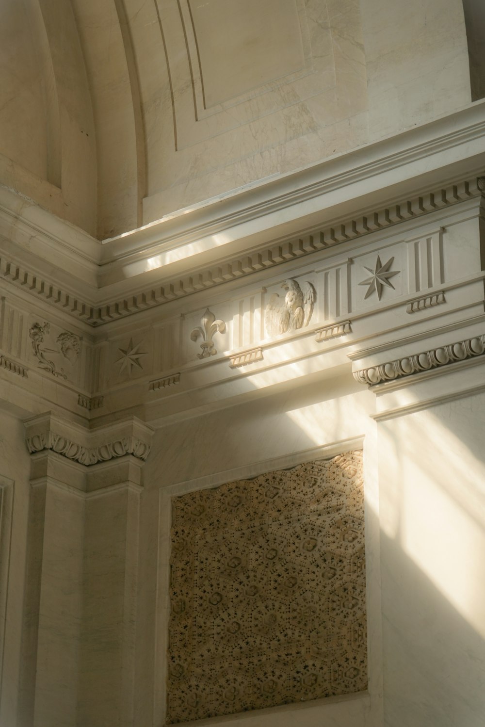 a clock mounted to the side of a wall