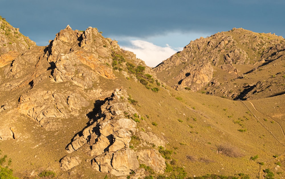 a view of a mountain range from a distance