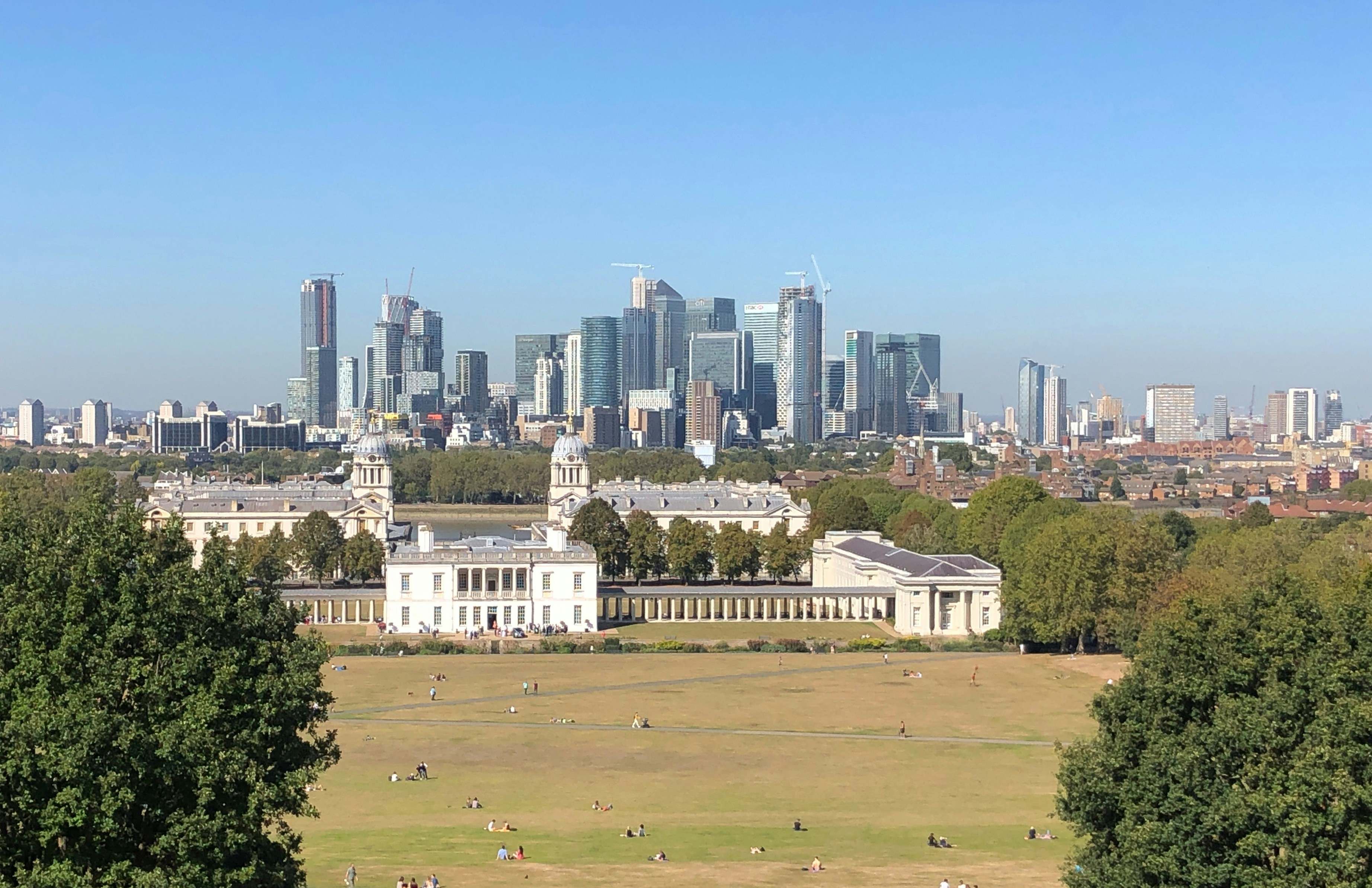 a view of a city from a distance