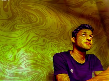 Illustration of a person reflecting with colorful temperaments icons around.