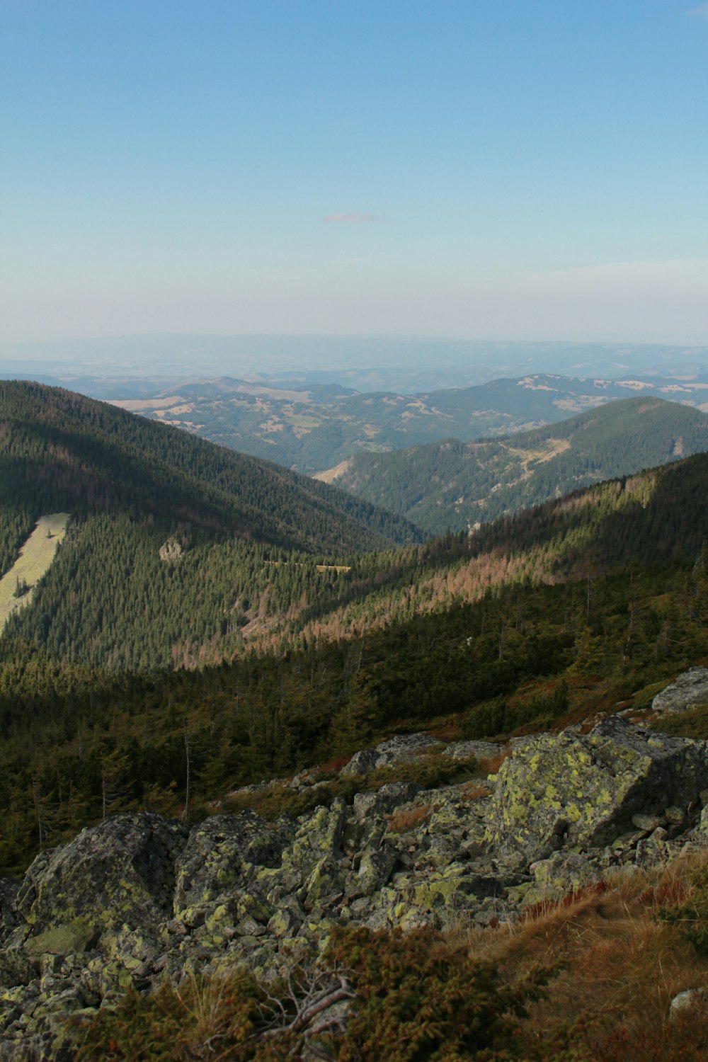 the view from the top of a mountain