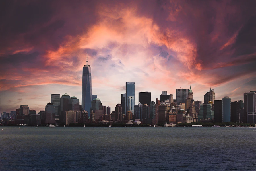 New York skyline from the harbor