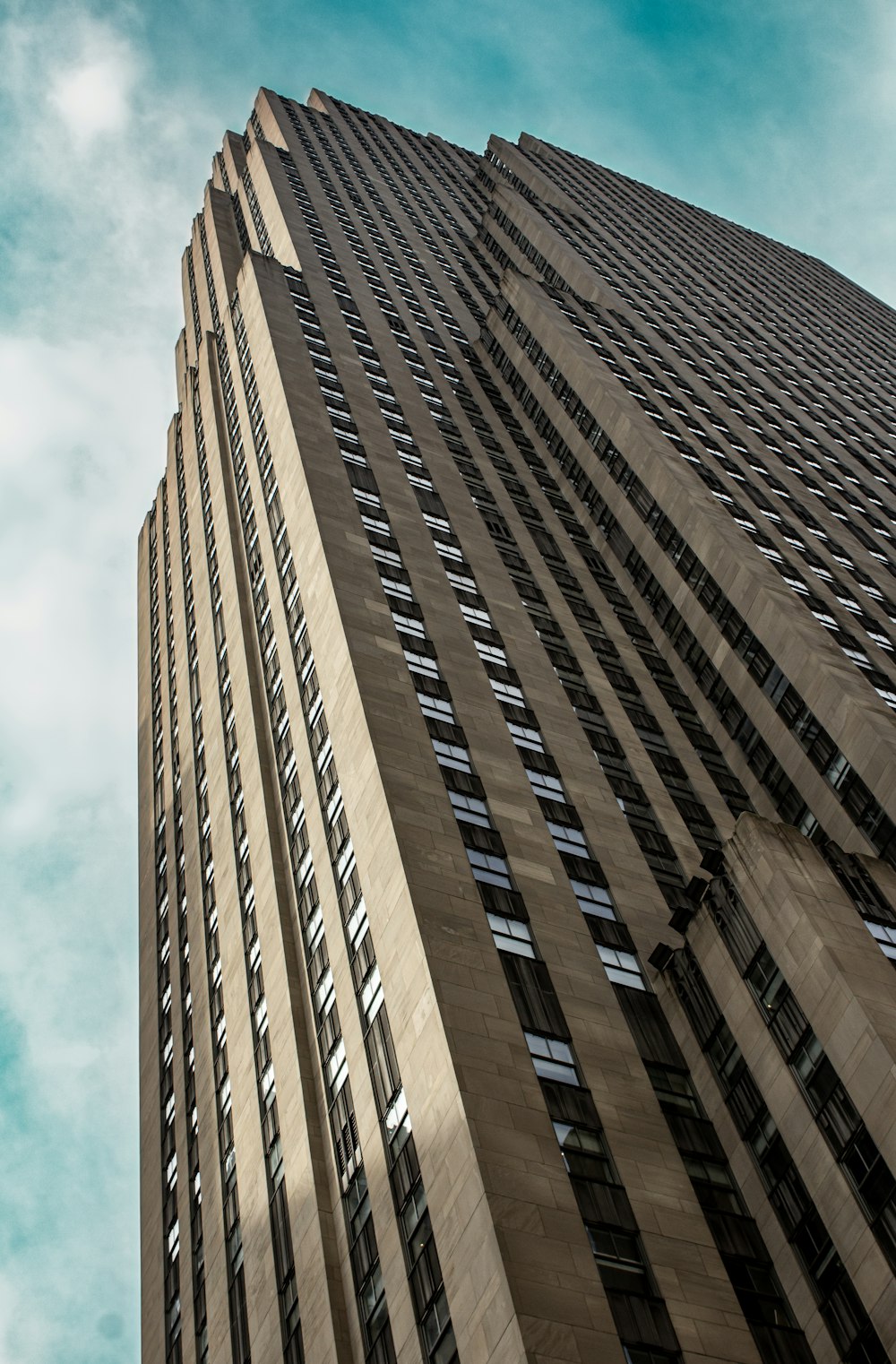 a very tall building with lots of windows