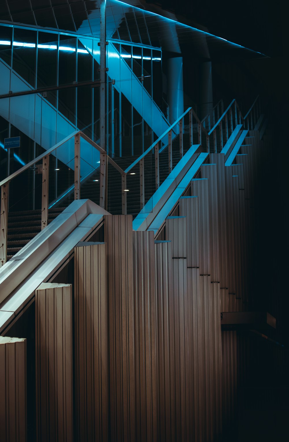 a set of stairs leading up to a building