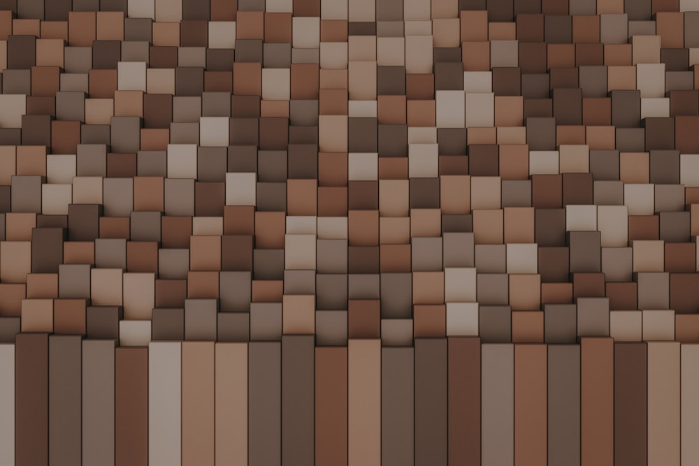 un muro composto da quadrati di diversi colori