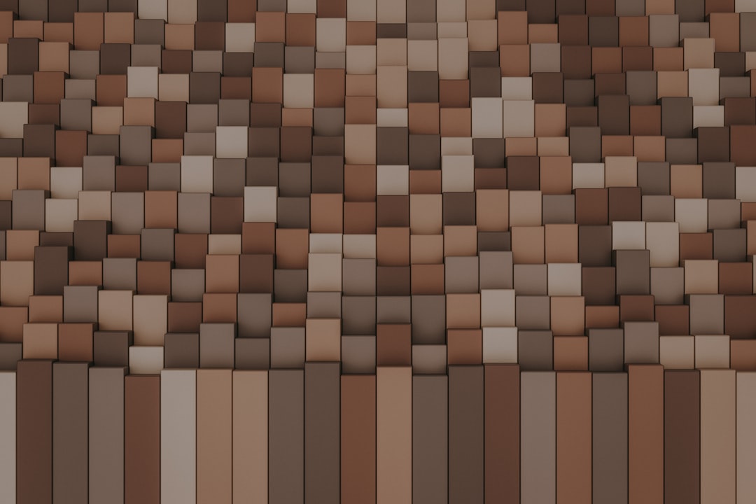 a wall made up of squares of different colors, 3D render (Blender 3.1)