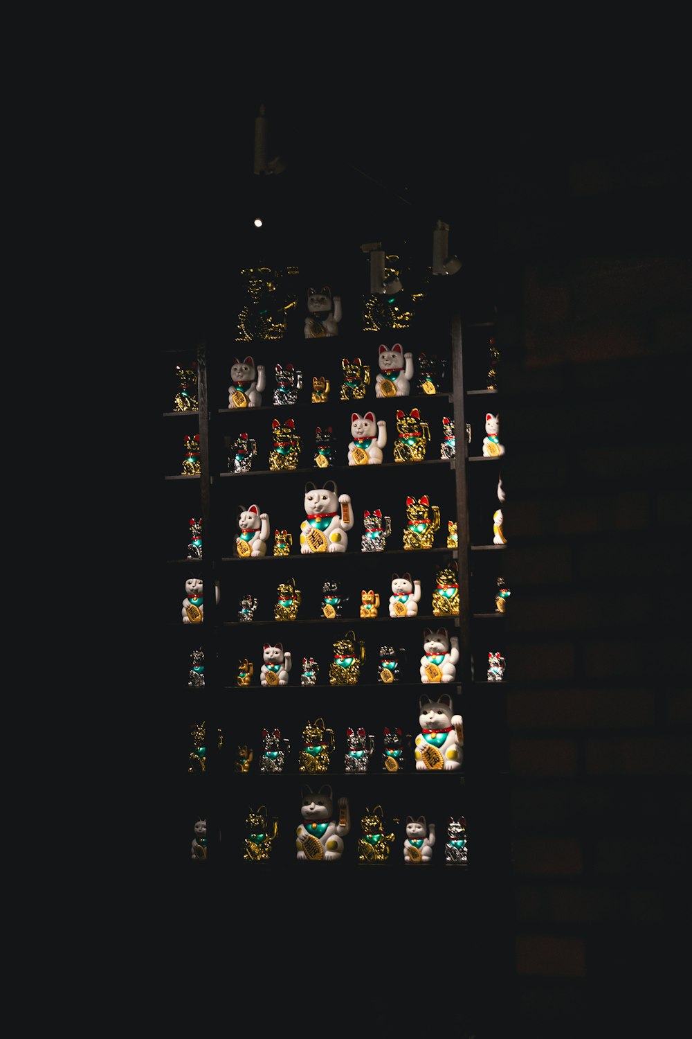 a dark room filled with lots of different items
