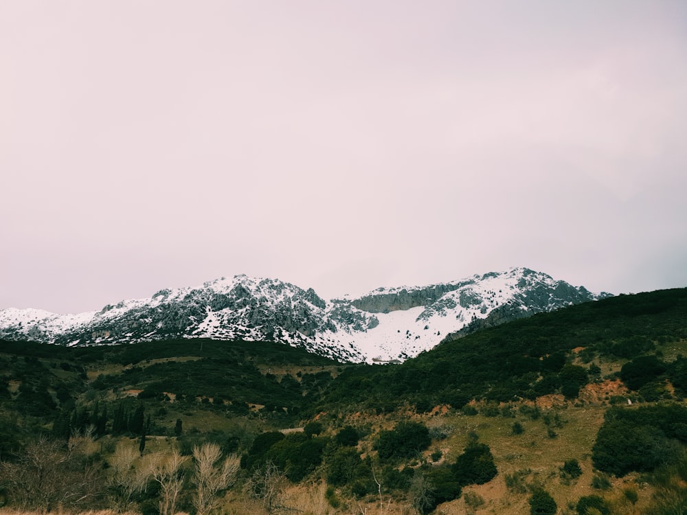 a mountain with snow on the top of it