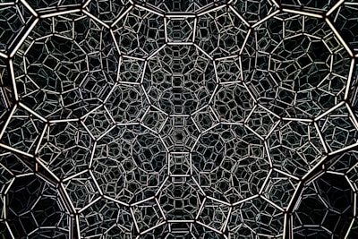 a black and white photo of a pattern