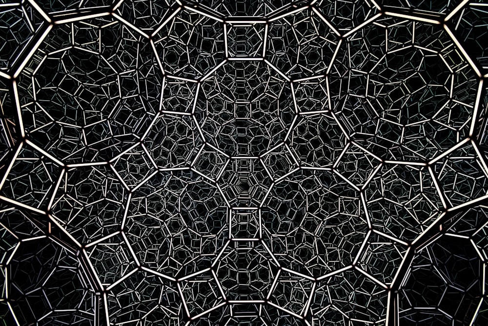 패턴의 흑백 사진