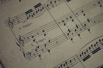 a sheet of music with musical notes on it