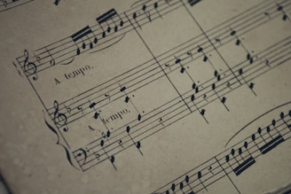 a sheet of music with musical notes on it