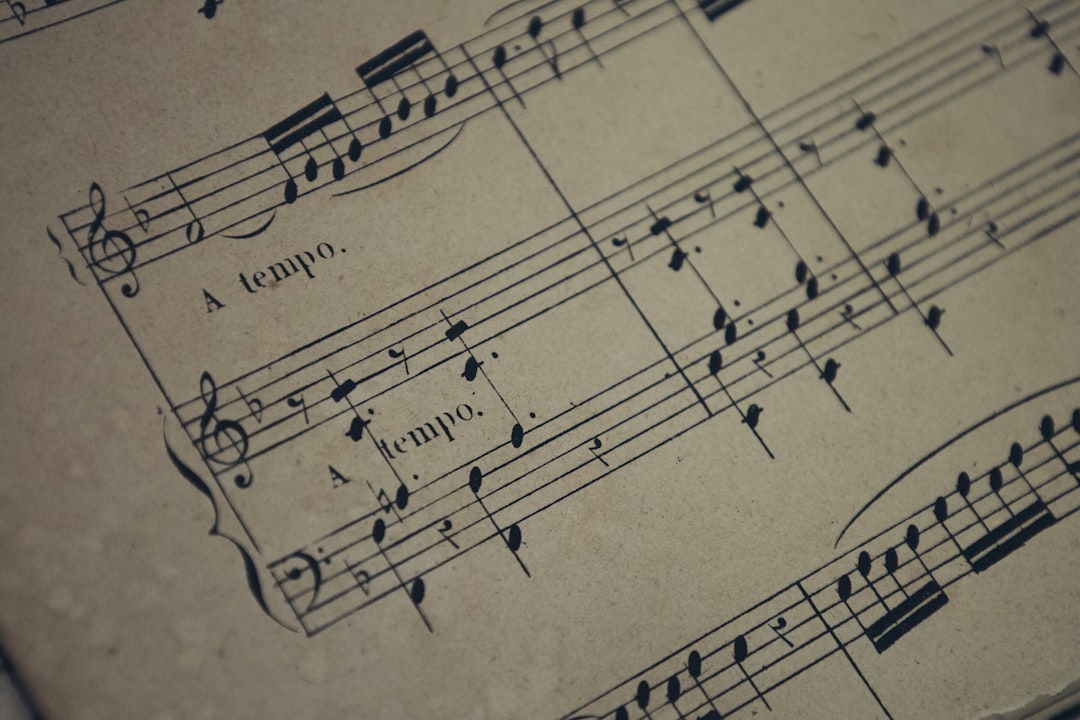 a sheet of music with musical notes on it, Piano sheet.