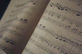 a sheet of music with musical notes on it