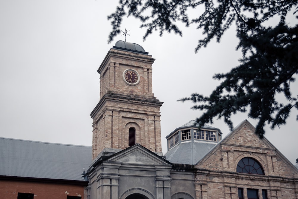 a clock tower on top of a building