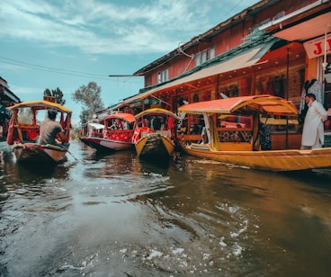 a couple of boats that are in the water