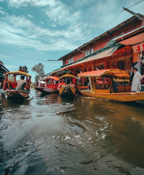 a couple of boats that are in the water