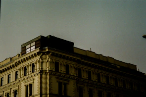 Close-up of architectural details highlighting the building's potential for rooftop expansion.