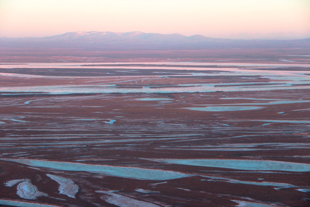 an aerial view of a vast expanse of land