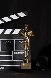 a trophy on a table