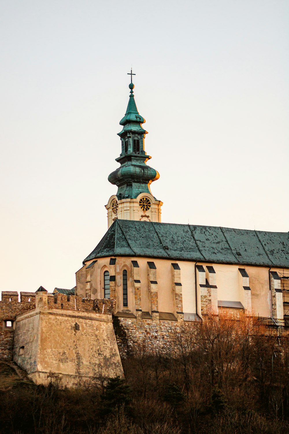 a large building with a clock tower