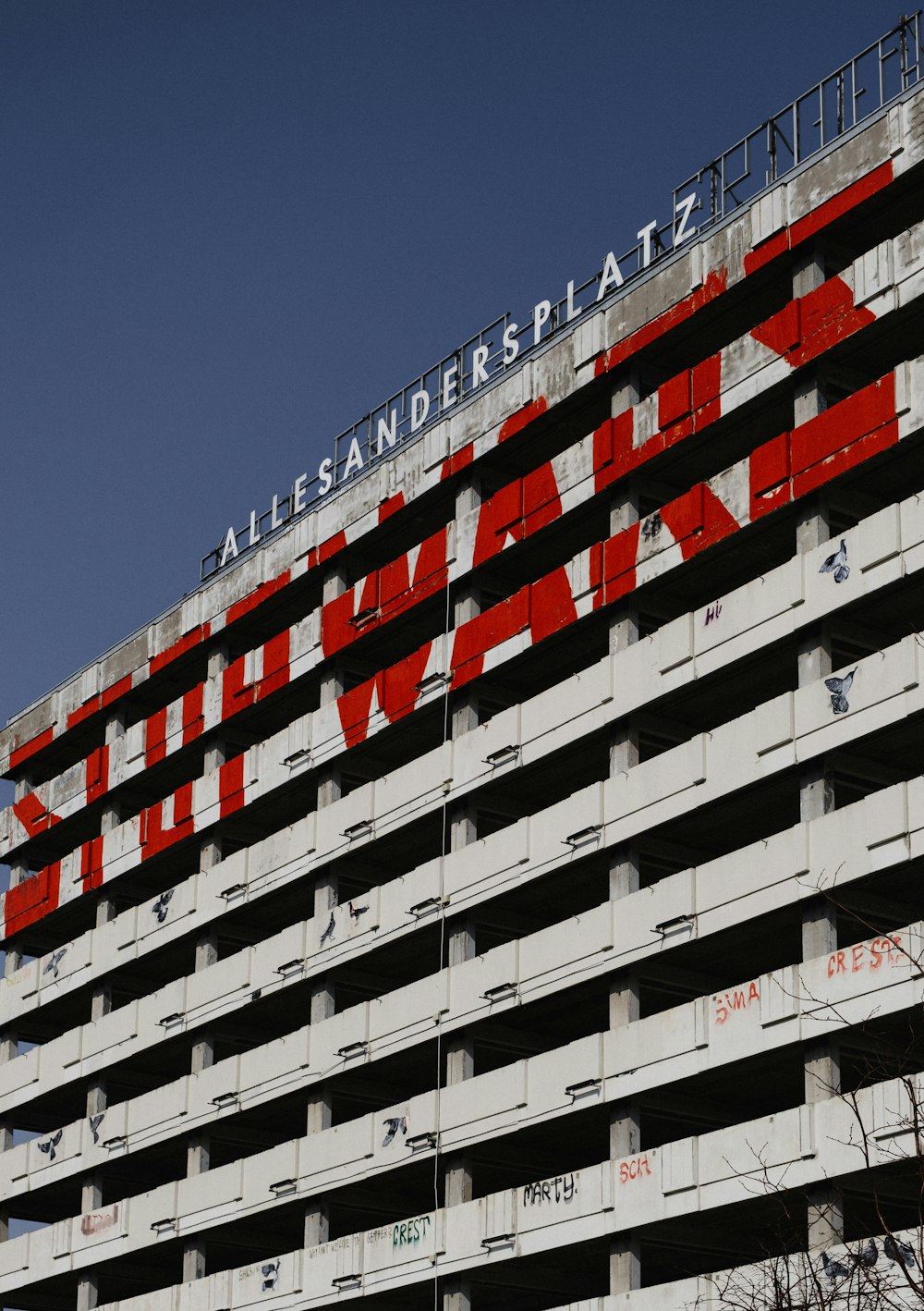 a large white building with many windows