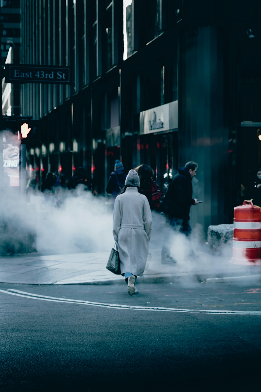 a man walking down the street