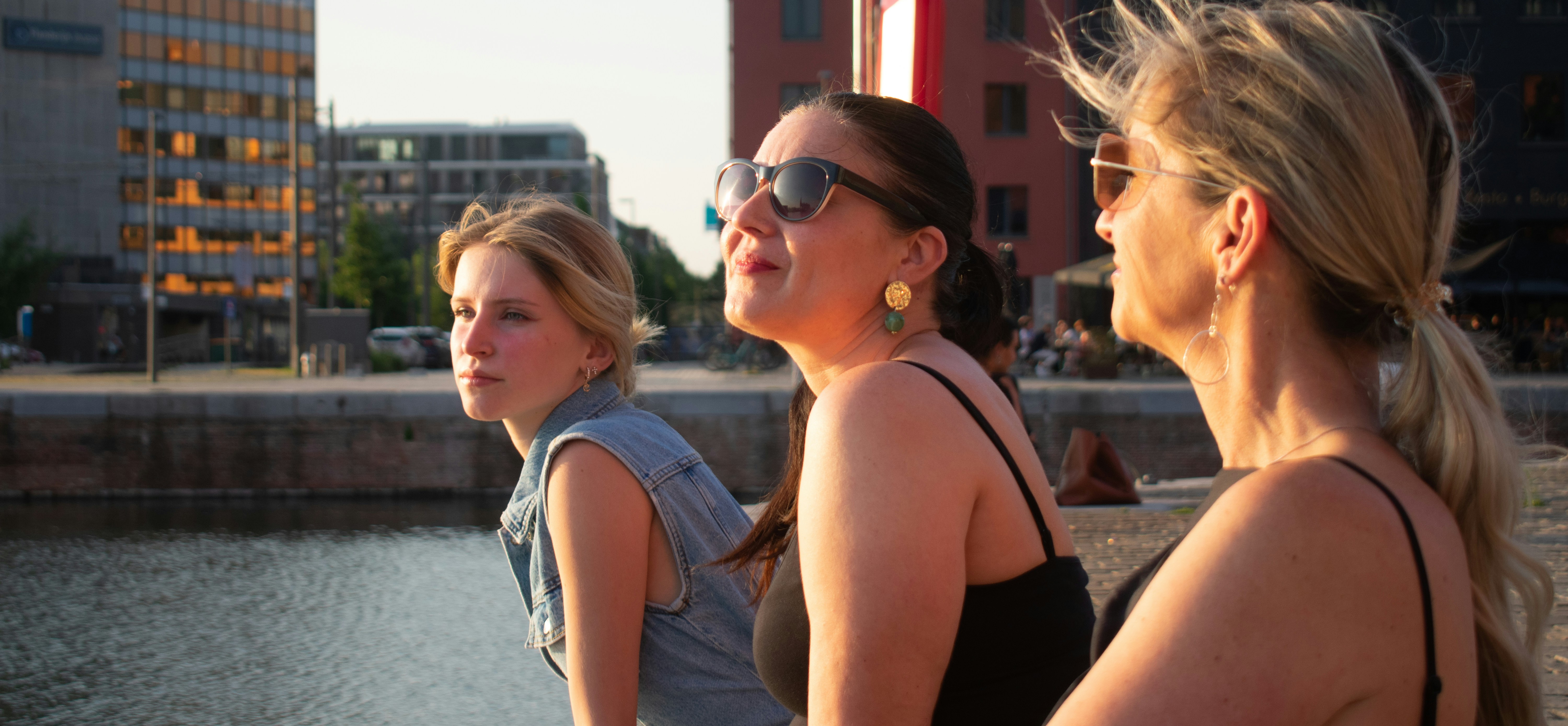 A bold summer outfit featuring bright colors and striking patterns