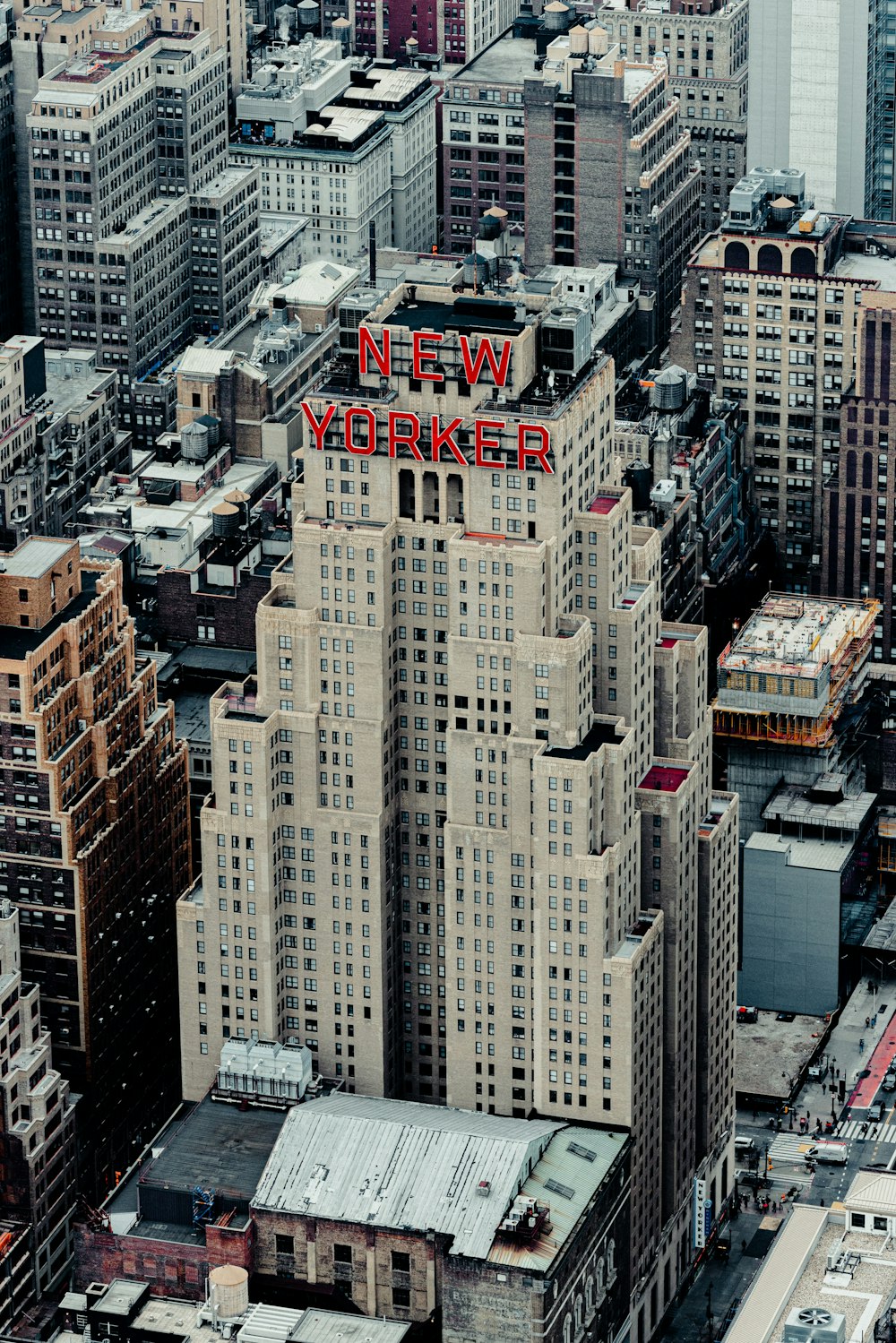 a high angle view of a city