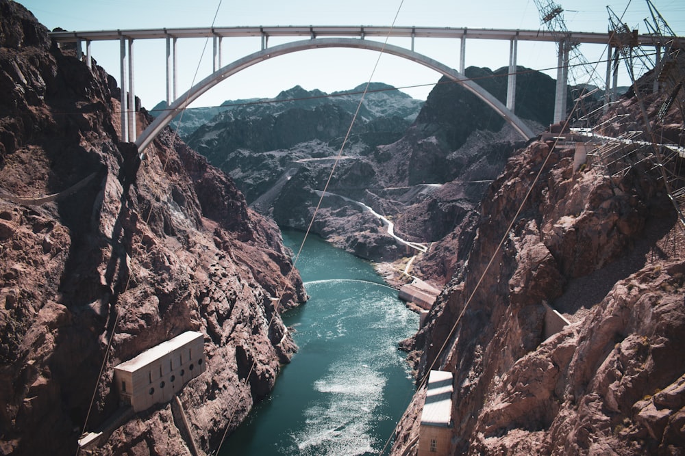Hoover Dam over a river