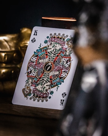 a close-up of a card