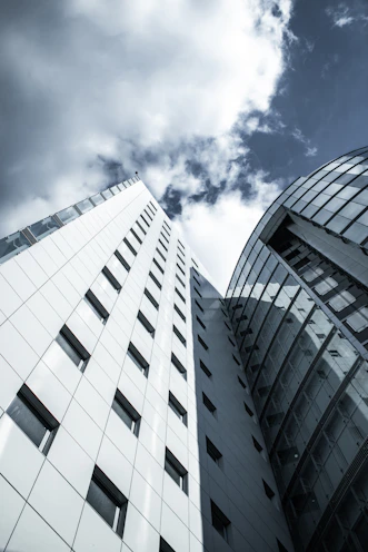 a low angle view of a building