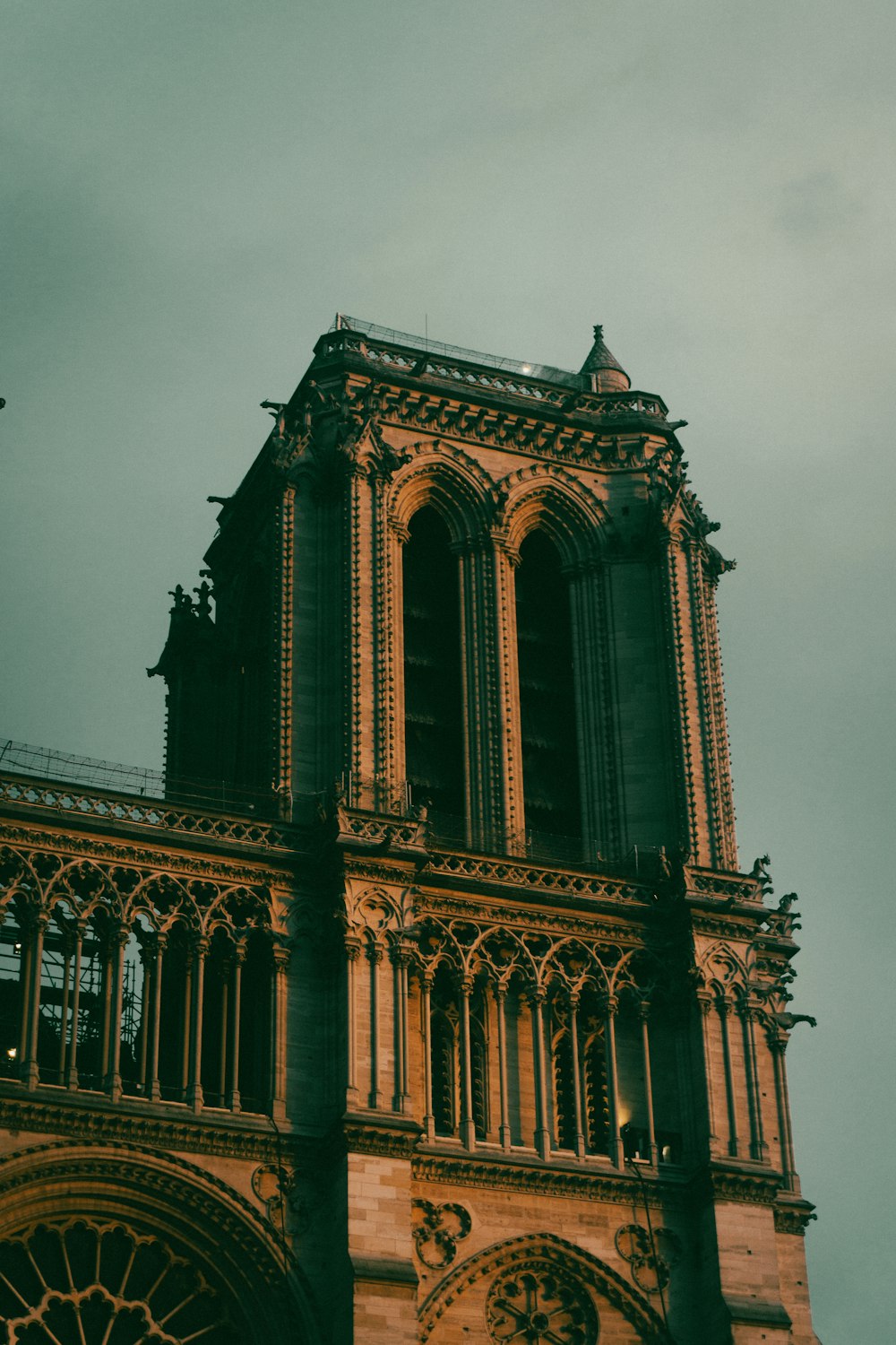 a large building with a tower