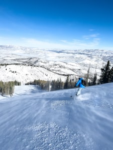 Skier on a groomed run