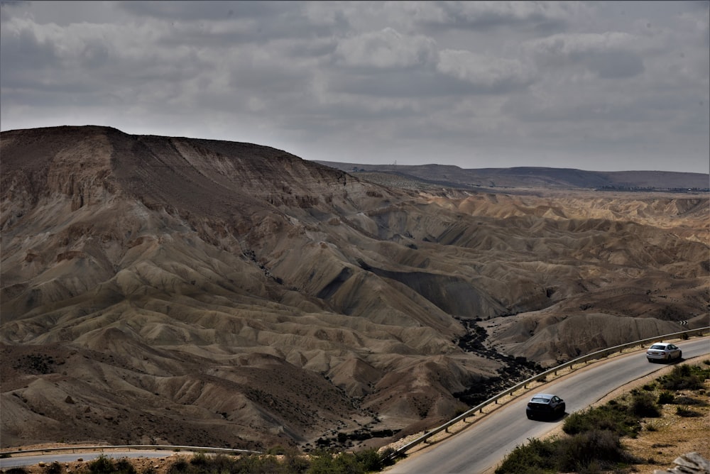 a road going through a desert