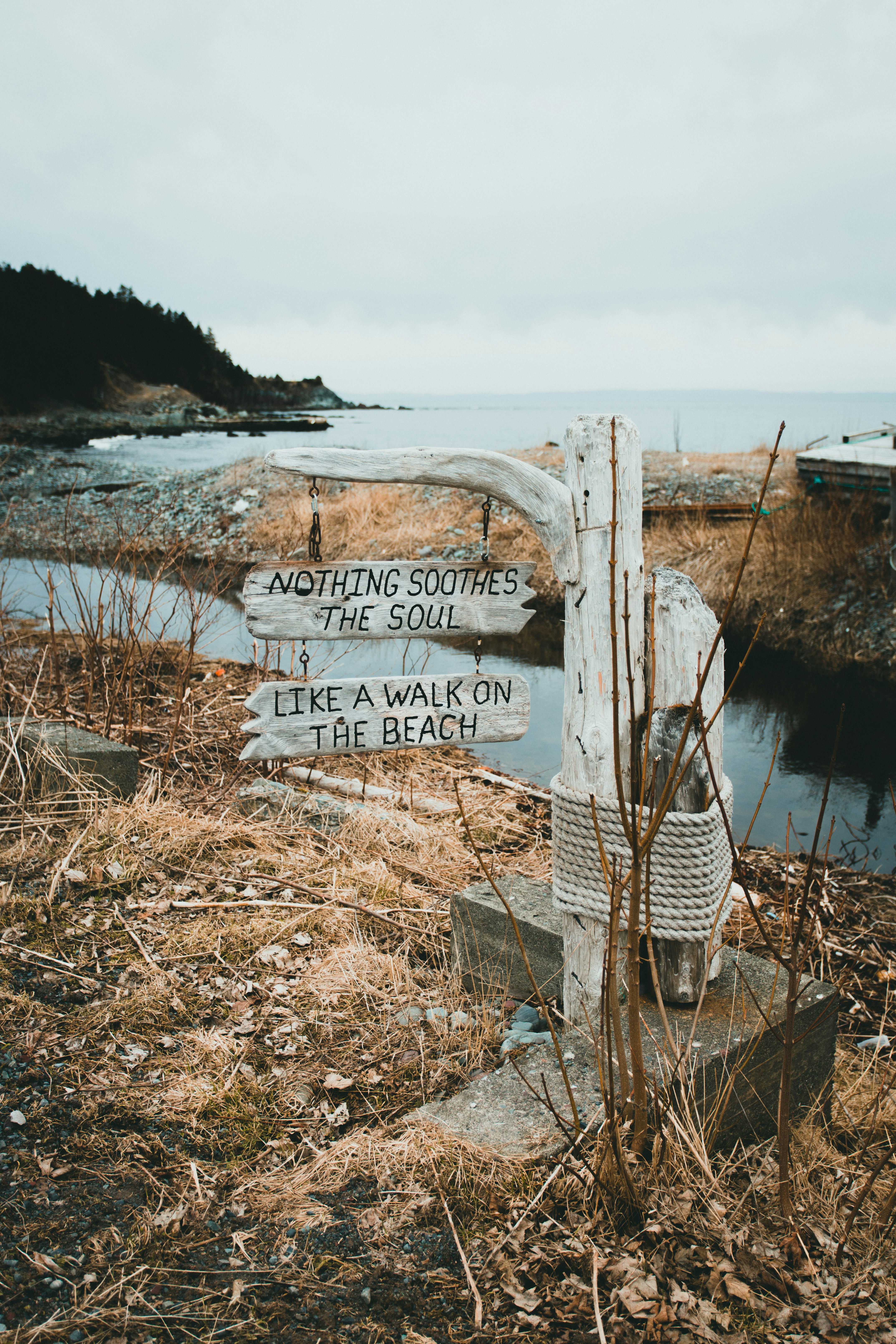 A sign on a beach photo – Free Grey Image on Unsplash