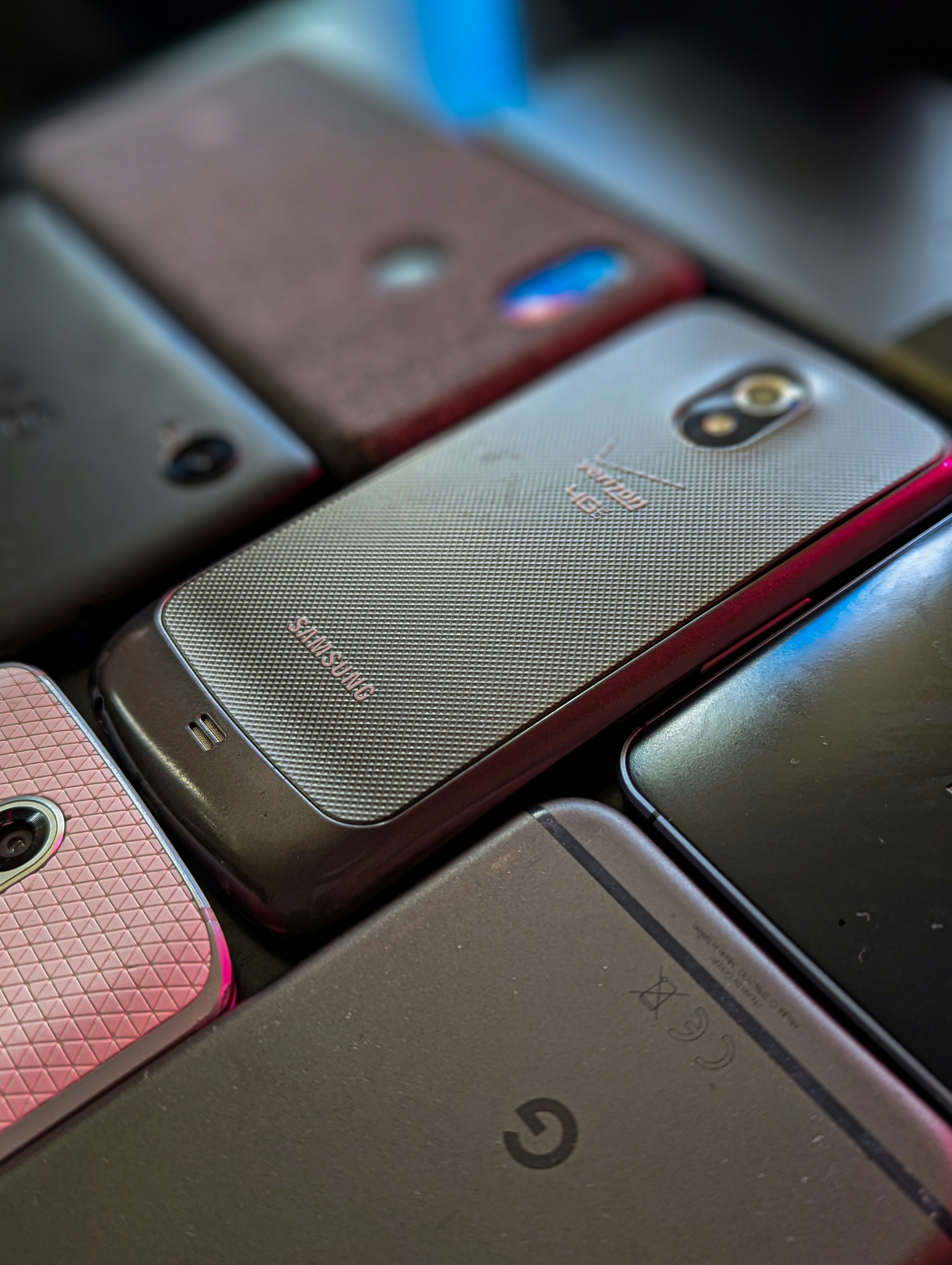 Latest smartphones arranged showing different models and brands for comparison reviews