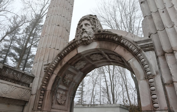 a large stone arch