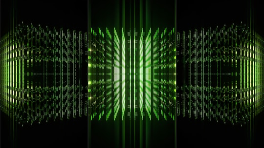 A sleek digital blueprint glowing with electric cyan lines over a deep space blue background, symbolizing advanced infrastructure design.