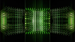 Futuristic digital workflow visualization with soft glowing lines and nodes.